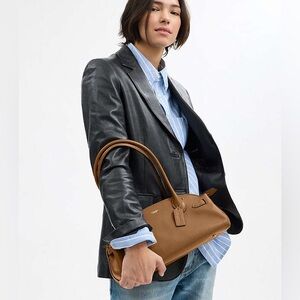 NWT | COACH Glazed Leather Empire Carryall 34 in Honey Brown